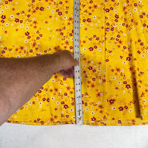 BCBGeneration 36"L Fit & Flare Midi Skirt Lrg 1/2 Lined Boho Retro Floral 60's - Picture 6 of 16